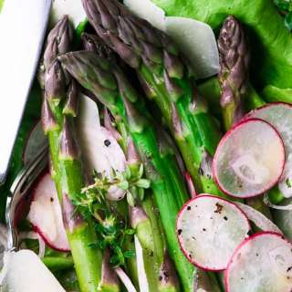 Asparagus Salad with Mimosa Vinaigrette