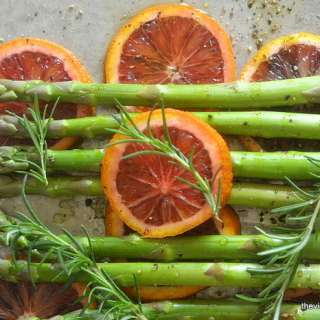 Asparagus Roasted with Blood Oranges