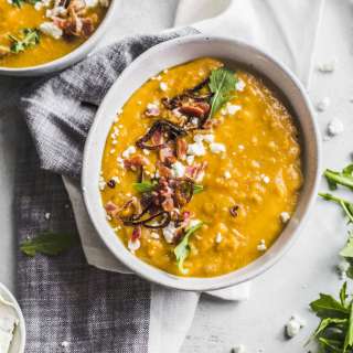 Loaded Baked Sweet Potato Soup
