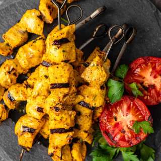 Saffron Yogurt Chicken Kabab (Joojeh Kabob)