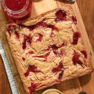 Peanut Butter and Jelly Blondies