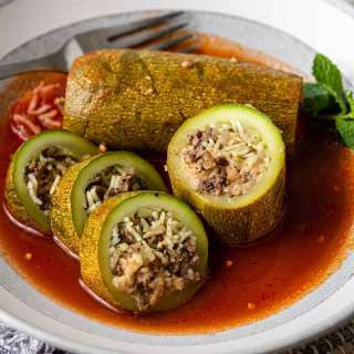 Lebanese Stuffed Zucchini Recipe (Kousa Mahshi)