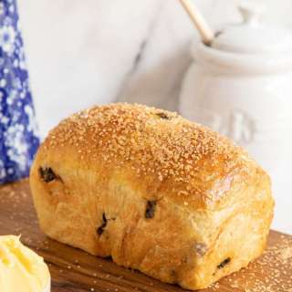 Overnight Cinnamon Raisin Brioche Bread
