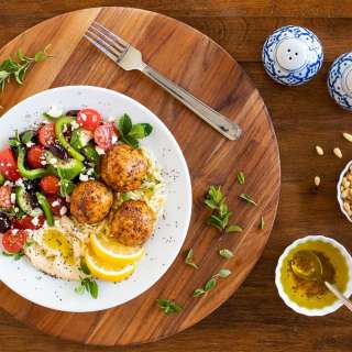 Oven Roasted Greek Chicken Meatballs