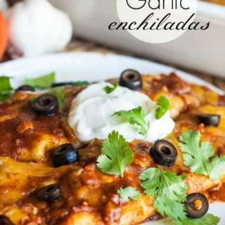 Beefy Garlic Enchiladas