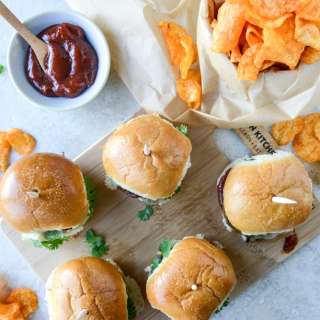 Black Bean Butternut Sliders with Chipotle Ketchup