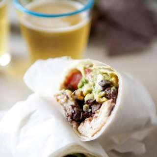 Tequila Lime Chicken and Black Bean Burritos