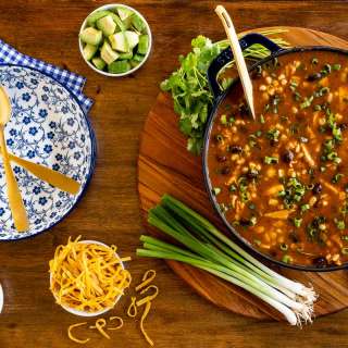 Southwest Black Bean Chicken Tortilla Soup