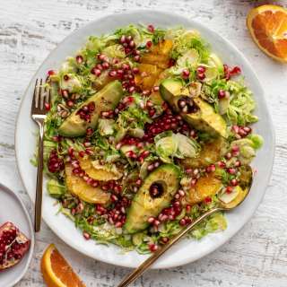 Citrus Brussels Pomegranate Salad