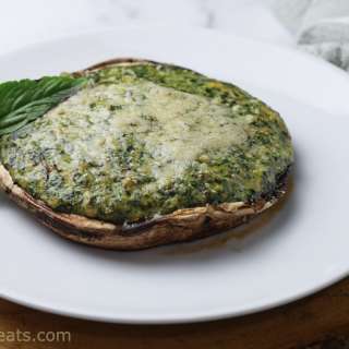Spinach Souffle Stuffed Mushrooms