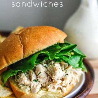 SLOW COOKER CHICKEN CAESAR SANDWICHES