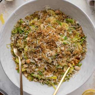 Warm Brussels Crunch Salad