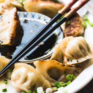 Japanese Pork Dumplings with Ginger and Green Onion