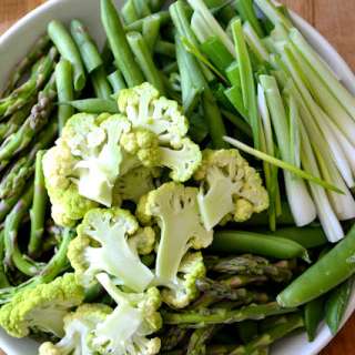 Spring Vegetable Salad with Miso Dressing