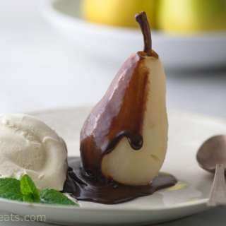 Poire Belle Hélène {Poached Pears with Chocolate}