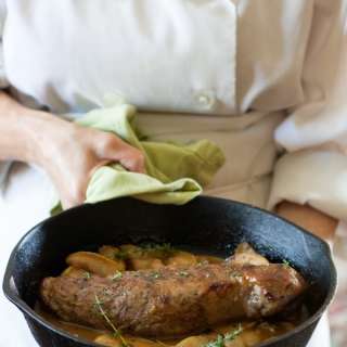 Pork Tenderloin with Apples and Brandy, Porc a la Normande