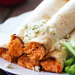 Baked Buffalo Ranch Chicken Taquitos