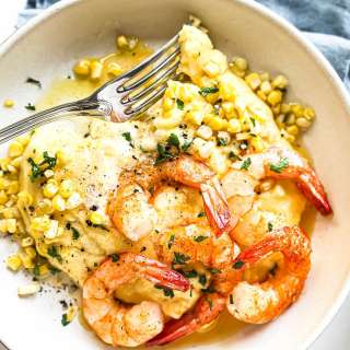 Sweet Corn Polenta with Shrimp