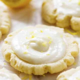 Lemon 'Swig' Sugar Cookies with Lemon Cream Cheese Frosting