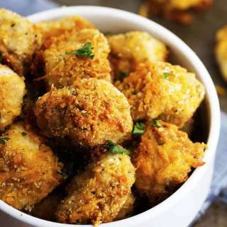 Garlic Parmesan Cheddar Chicken Bites