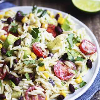 Southwest Orzo Salad with Cilantro Lime Ranch Dressing