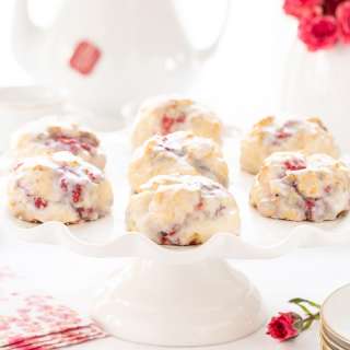 Ridiculously Easy Lemon Raspberry Scones