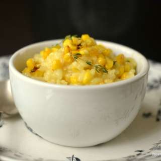Roasted Corn and Saffron Risotto