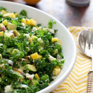 Kale Salad with Mango, Feta & Avocado