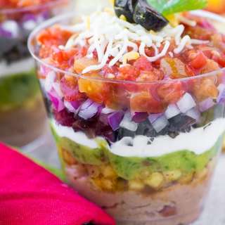 7 Layer Dip Appetizer Cups