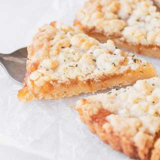 Rosemary and Marmalade Shortbread Crumble Tart