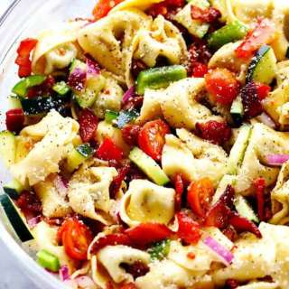 Zesty Tortellini Bacon Vegetable Salad