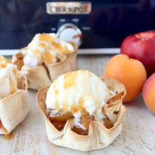 Slow Cooker Dessert Fruit Taco Cups