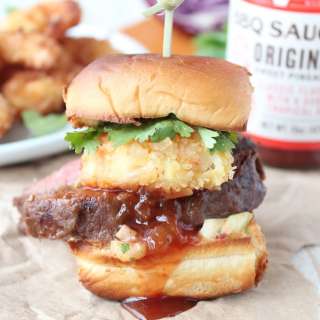Hawaiian Surf and Turf Sliders with Pineapple Slaw