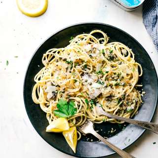 Healthy Lemon Parmesan Sardine Pasta