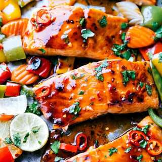 Sheet Pan Thai Glazed Salmon with Vegetables