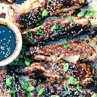 Slow Cooker Sticky Asian Ribs with Sticky Sauce