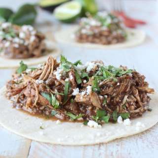 Slow Cooker Chicken Mole Tacos