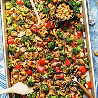 Sheet Pan Cashew Chicken