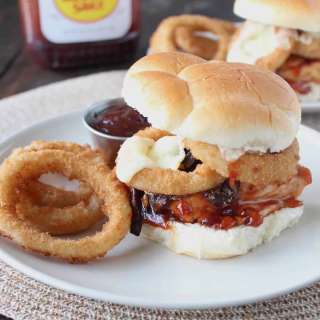 BBQ Onion Ring Mushroom Cheddar Chicken Sandwich