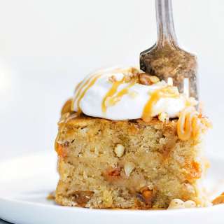 Sticky Banana Walnut Toffee Pudding Cake