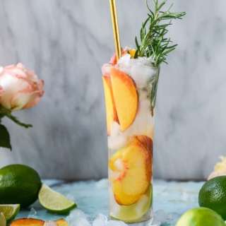 Fresh Peach Gin and Tonic