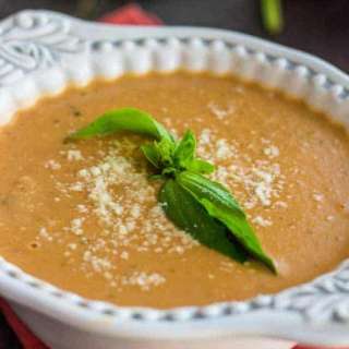 Slow Cooker Tomato Basil Parmesan Soup