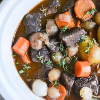 Slow Cooker/Crock Pot Beef Bourguignon