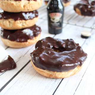 Gluten Free Irish Cream Chocolate Glazed Donuts