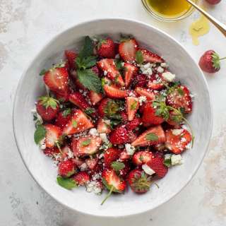 Strawberry, Feta & Mint Salad