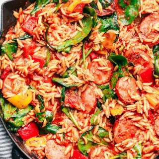 Italian Sausage and Vegetable Orzo Skillet