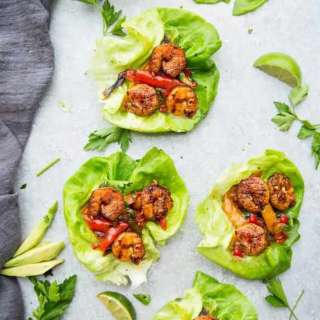Cilantro Lime Shrimp Lettuce Wraps