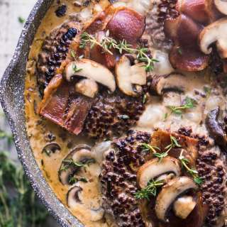 Chopped Steak with Bacon and Mushroom Gravy