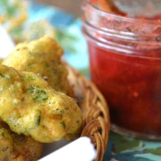 Chicken Pakora with Plum Chutney