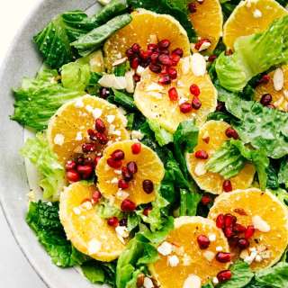 Orange Pomegranate Salad with a Orange Vinaigrette Dressing